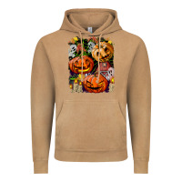 Halloween Pumpkins Vintage Hoodie | Teevron