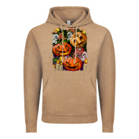 Vintage Coffee Halloween Pumpkins Vintage Hoodie - BundleAndBundleShop
