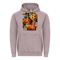 Vintage Zinc Halloween Pumpkins Vintage Hoodie - BundleAndBundleShop
