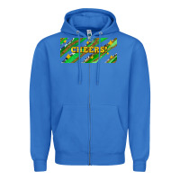 True Royal leopar and cowhide with cheers Zipper Hoodie - AdoDesignShop