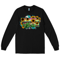 Black Montana Map Sunflower Cactus Serape Long Sleeve Tee - RanaPortraitStore