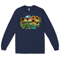 Navy Montana Map Sunflower Cactus Serape Long Sleeve Tee - RanaPortraitStore
