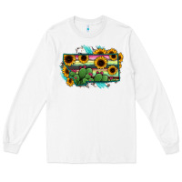 White Montana Map Sunflower Cactus Serape Long Sleeve Tee - RanaPortraitStore