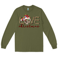 Army Green skull love christmas Long Sleeve Tee - FaDigitalArtStudio