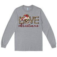 Heather Grey skull love christmas Long Sleeve Tee - FaDigitalArtStudio