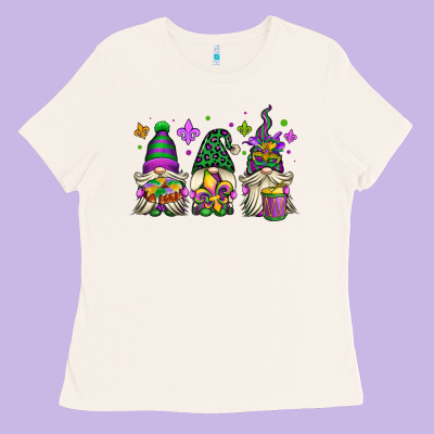Mardi Gras Gnomes Ladies Tee Designed By Oliviacreatesart