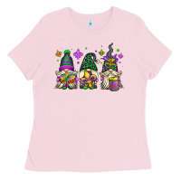 Bubblegum Pink mardi gras gnomes Ladies Tee - OliviaCreatesArt