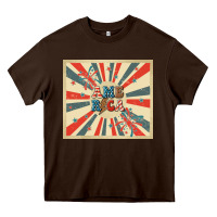 Chocolate Brown retro america Heavy Core Tee - TumblerDesignByShophia