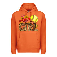 Carrot Love My Girl Softball Premium Hoodie - LillyAllenDesigns