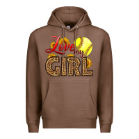 Chestnut Love My Girl Softball Premium Hoodie - LillyAllenDesigns