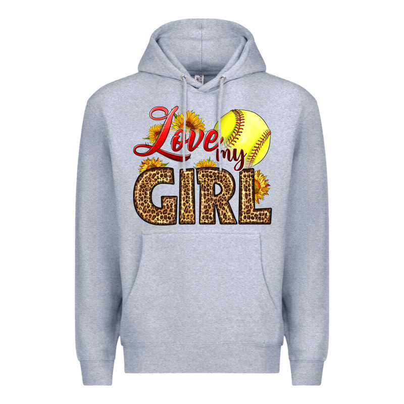 Love My Girl Softball Premium Hoodie by LillyAllenDesigns | Teevron