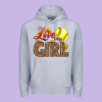 Love My Girl Softball Premium Hoodie Designed By Lillyallendesigns