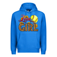 True Royal Love My Girl Softball Premium Hoodie - LillyAllenDesigns