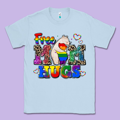 Pride Free Mom Hugs Classic Tee Designed By Cowgirlartshop
