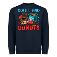 Navy coffee and donuts Heavyweight Sweatshirt - AdoDesignShop