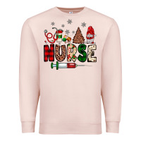 Pale Pink nurse Christmas Premium Sweatshirt - JahusDesignShop