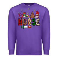 Purple nurse Christmas Premium Sweatshirt - JahusDesignShop