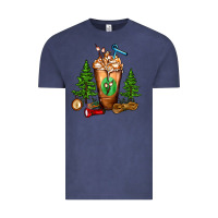 Vintage Denim camping cold drink frappe Vintage Tee - FaDigitalArtStudio