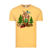 Vintage Mustard camping cold drink frappe Vintage Tee - FaDigitalArtStudio