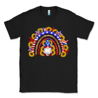 Black american flag gnomes sunflowers rainbow Classic Tee - Artiststas