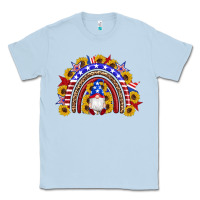Dusty Blue american flag gnomes sunflowers rainbow Classic Tee - Artiststas