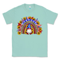 Seafoam american flag gnomes sunflowers rainbow Classic Tee - Artiststas
