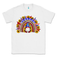 White american flag gnomes sunflowers rainbow Classic Tee - Artiststas