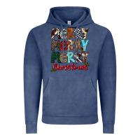 Vintage Denim Merry Christmas Vintage Hoodie - FaDigitalArtStudio