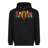 Black mexican flag our lady of guadalupe mom leopard Heavyweight Hoodie - JahusDesignShop