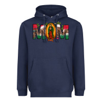 Navy mexican flag our lady of guadalupe mom leopard Heavyweight Hoodie - JahusDesignShop