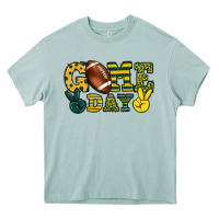 Arona Game day yellow and green team color Heavy Core Tee - HowdyJamesFarm