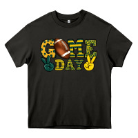 Asphalt Game day yellow and green team color Heavy Core Tee - HowdyJamesFarm