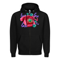 Black love balloons and pink valentines telephone Zipper Hoodie - AdoDesignShop