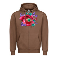 Chestnut love balloons and pink valentines telephone Zipper Hoodie - AdoDesignShop