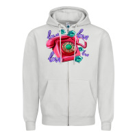 Dove Grey love balloons and pink valentines telephone Zipper Hoodie - AdoDesignShop