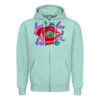 Seafoam love balloons and pink valentines telephone Zipper Hoodie - AdoDesignShop