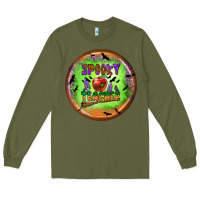 Army Green Spooky Teacher Long Sleeve Tee - BundleAndBundleShop