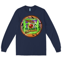 Navy Spooky Teacher Long Sleeve Tee - BundleAndBundleShop