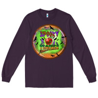 Plum Spooky Teacher Long Sleeve Tee - BundleAndBundleShop
