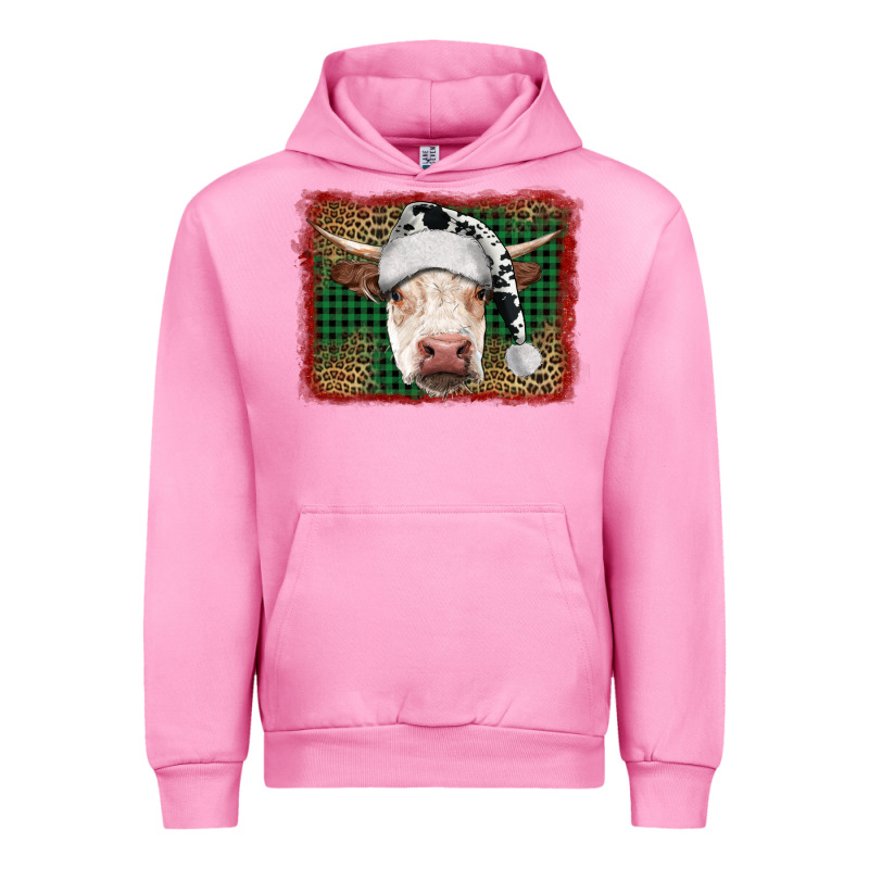Merry Christmas Hereford Cow With Background Urban Hoodie by RanaPortraitStore | Teevron