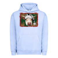 Pigment Grape Ice Merry Christmas Hereford Cow With Background Urban Hoodie - RanaPortraitStore