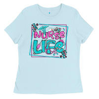 Baby Blue nurse life olivia  (1) Ladies Tee - OliviaCreatesArt