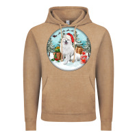 Vintage Coffee Christmas samoyed dog Vintage Hoodie - FaDigitalArtStudio