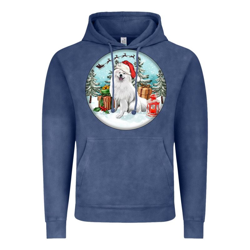 Christmas Samoyed Dog Vintage Hoodie by FaDigitalArtStudio | Teevron