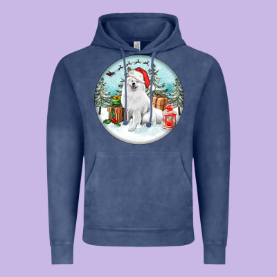 Christmas Samoyed Dog Vintage Hoodie Designed By Fadigitalartstudio
