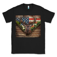 Black usa deer hunting Classic Tee - CowGirlArtShop