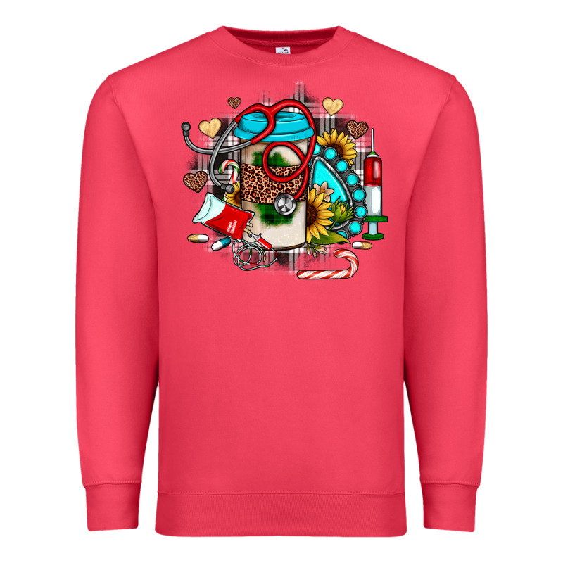 Christmas Sunflower Gemstone Nurse Premium Sweatshirt by JahusDesignShop | Teevron