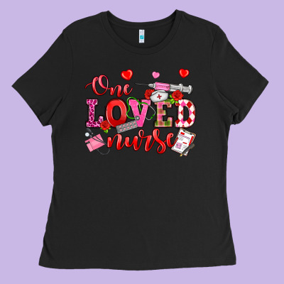 One Loved Nurse Valentine's Day Ladies Tee Designed By Oliviacreatesart