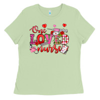Matcha one loved nurse valentine's day Ladies Tee - OliviaCreatesArt