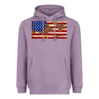 Lavender American flag leopard sunflower Heavyweight Hoodie - JahusDesignShop